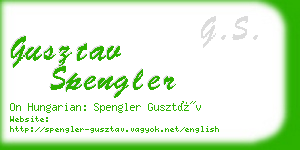 gusztav spengler business card